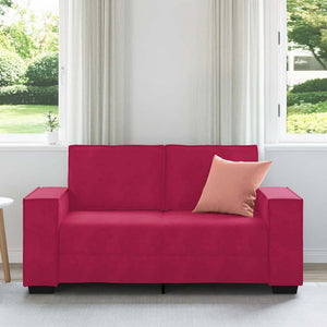 vidaXL Canapé 2 places Rouge bordeaux 160x78x84 cm Velours