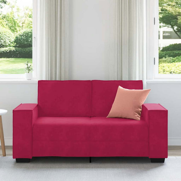 vidaXL Canapé 2 places Rouge bordeaux 160x78x84 cm Velours