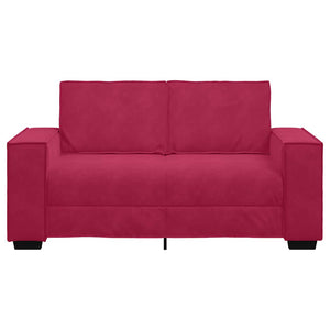 vidaXL Canapé 2 places Rouge bordeaux 160x78x84 cm Velours