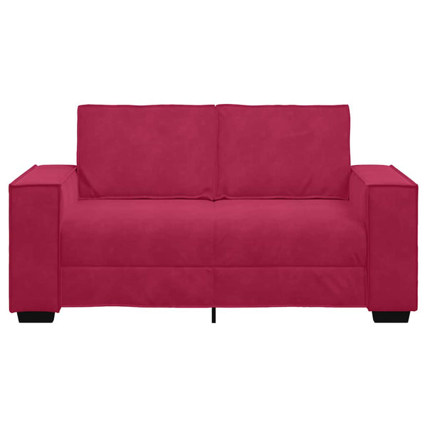 vidaXL Canapé 2 places Rouge bordeaux 160x78x84 cm Velours