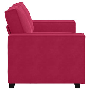 vidaXL Canapé 2 places Rouge bordeaux 160x78x84 cm Velours