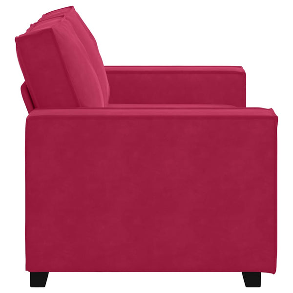 vidaXL Canapé 2 places Rouge bordeaux 160x78x84 cm Velours