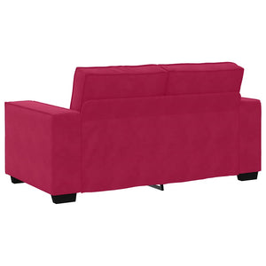 vidaXL Canapé 2 places Rouge bordeaux 160x78x84 cm Velours