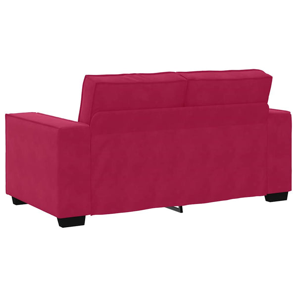 vidaXL Canapé 2 places Rouge bordeaux 160x78x84 cm Velours