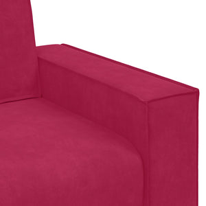 vidaXL Canapé 2 places Rouge bordeaux 160x78x84 cm Velours