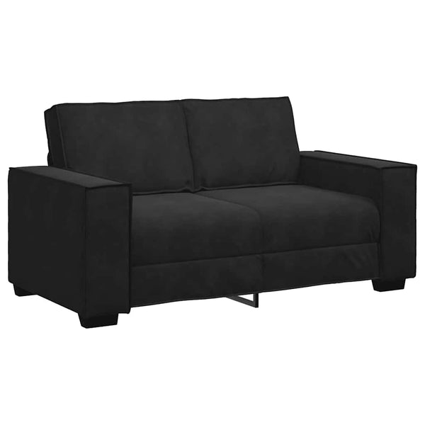 Schwarzes 2-Sitzer Sofa Samt, 160 cm
