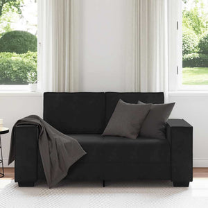 Schwarzes 2-Sitzer Sofa Samt, 160 cm