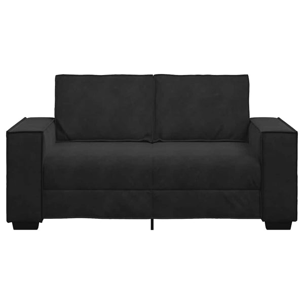 Schwarzes 2-Sitzer Sofa Samt, 160 cm