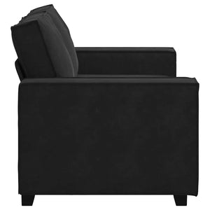 Schwarzes 2-Sitzer Sofa Samt, 160 cm