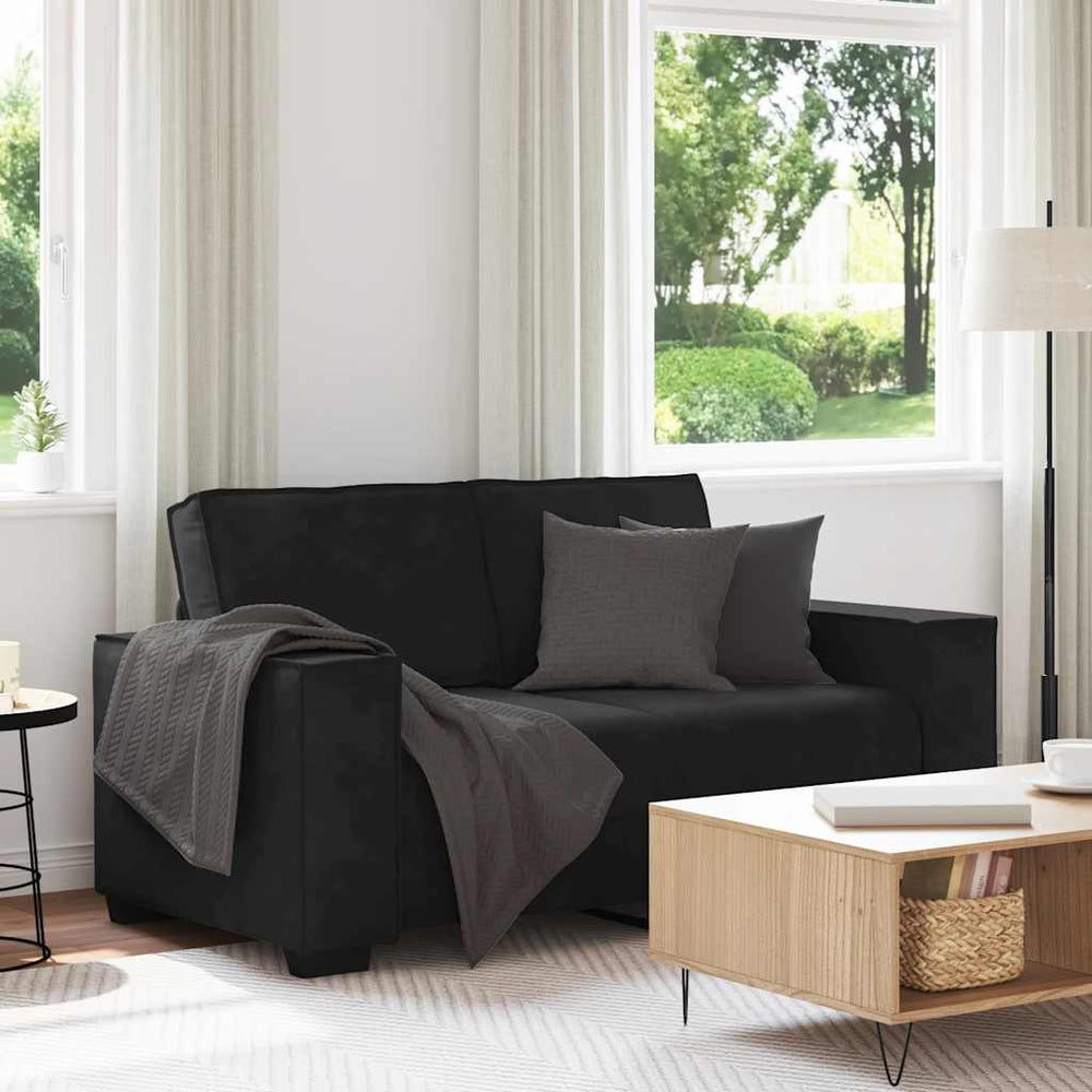 vidaXL Canapé 2 places noir 160x78x84 cm velours