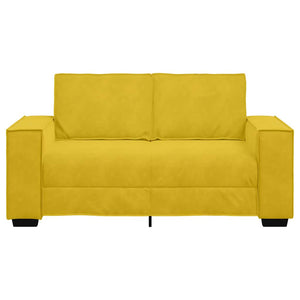 vidaXL Canapé 2 places jaune 160x78x84 cm velours