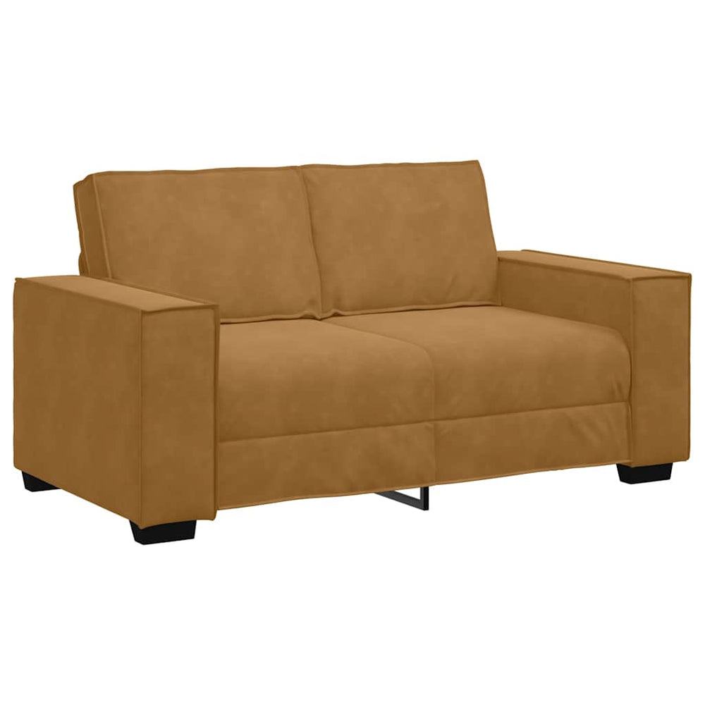 2-Sitzer Sofa Braun Samt 160 cm