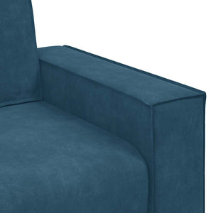 Blaues 2-Sitzer Sofa Samt