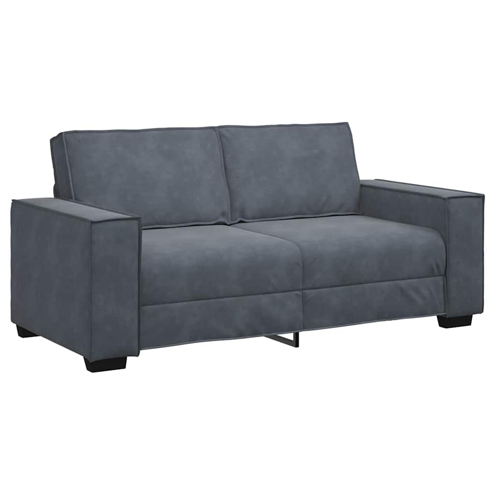 2-Sitzer Sofa Dunkelgrau Samt 180 cm
