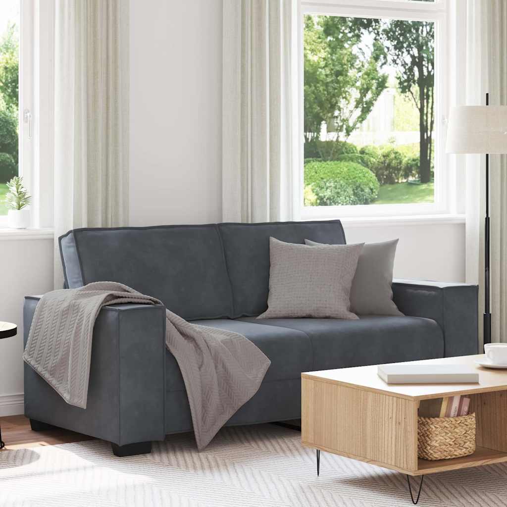 vidaXL 2-Seater Sofa Dark Grey 180x78x84 cm Velvet