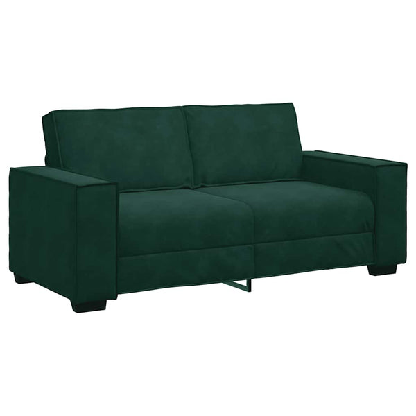 vidaXL Canapé 2 places vert foncé 180x78x84 cm Velours