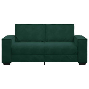 vidaXL Canapé 2 places vert foncé 180x78x84 cm Velours