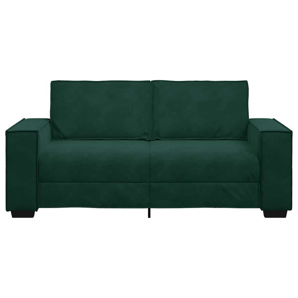 vidaXL Canapé 2 places vert foncé 180x78x84 cm Velours