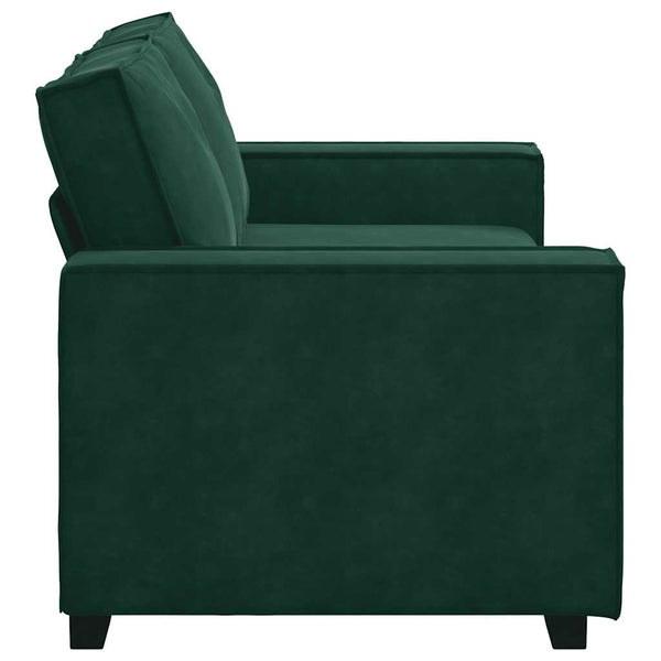 vidaXL Canapé 2 places vert foncé 180x78x84 cm Velours