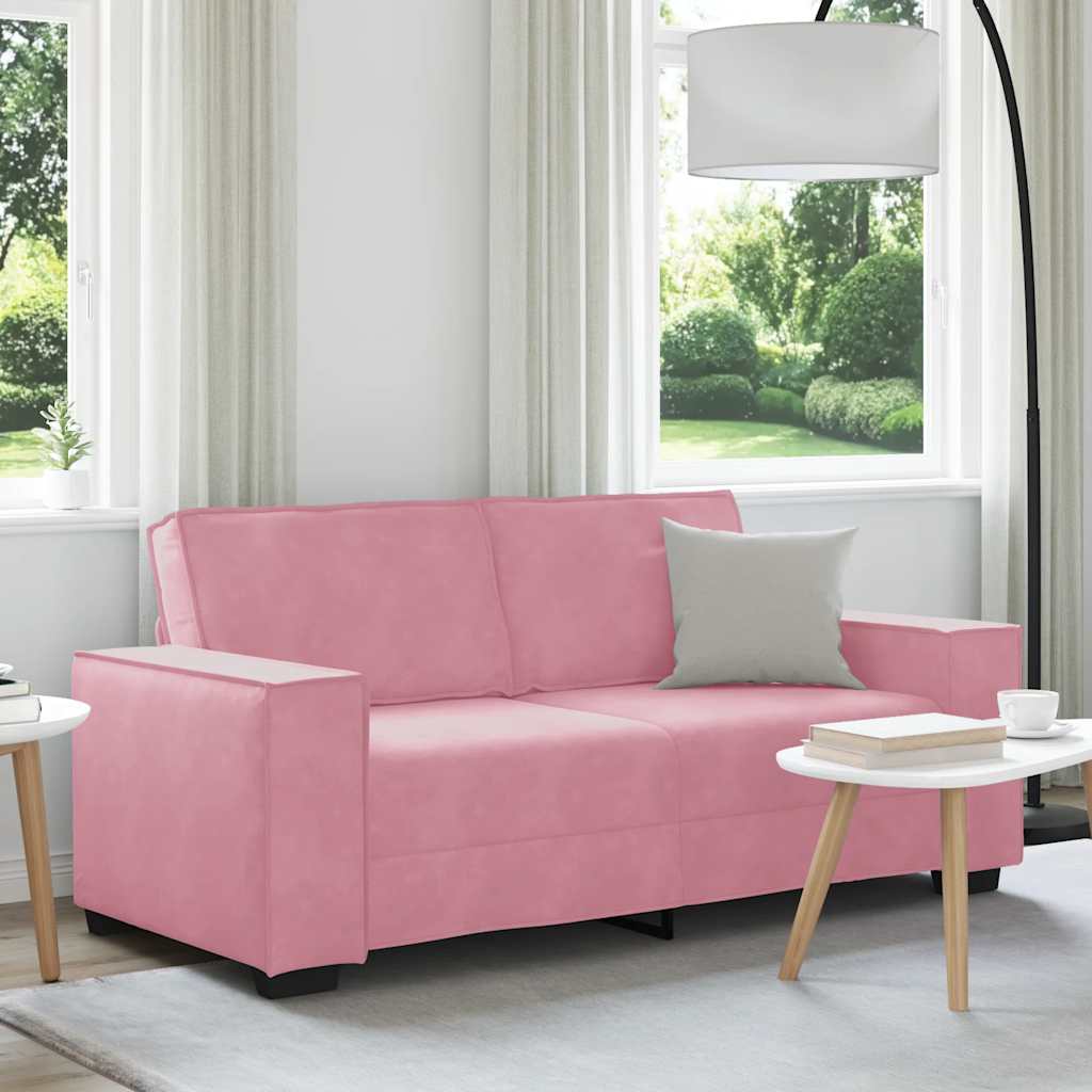 vidaXL Canapé 2 places rose 180x78x84 cm velours