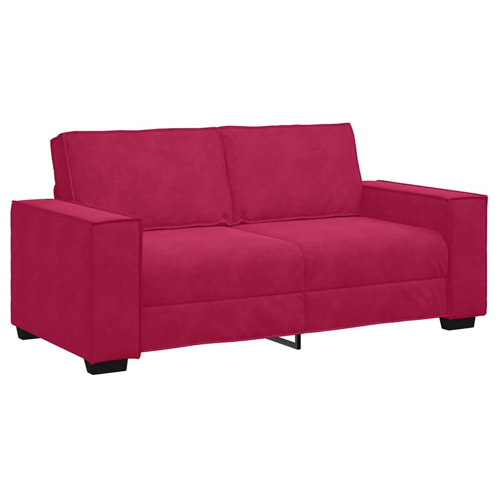vidaXL Canapé 2 places Rouge bordeaux 180x78x84 cm Velours