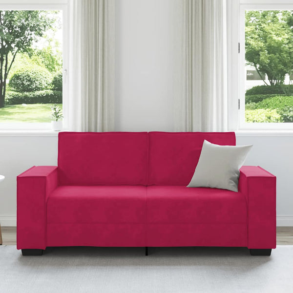 vidaXL Canapé 2 places Rouge bordeaux 180x78x84 cm Velours