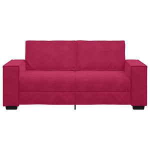 vidaXL Canapé 2 places Rouge bordeaux 180x78x84 cm Velours