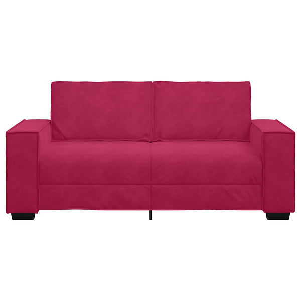 vidaXL Canapé 2 places Rouge bordeaux 180x78x84 cm Velours