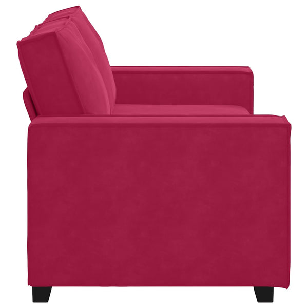 vidaXL Canapé 2 places Rouge bordeaux 180x78x84 cm Velours