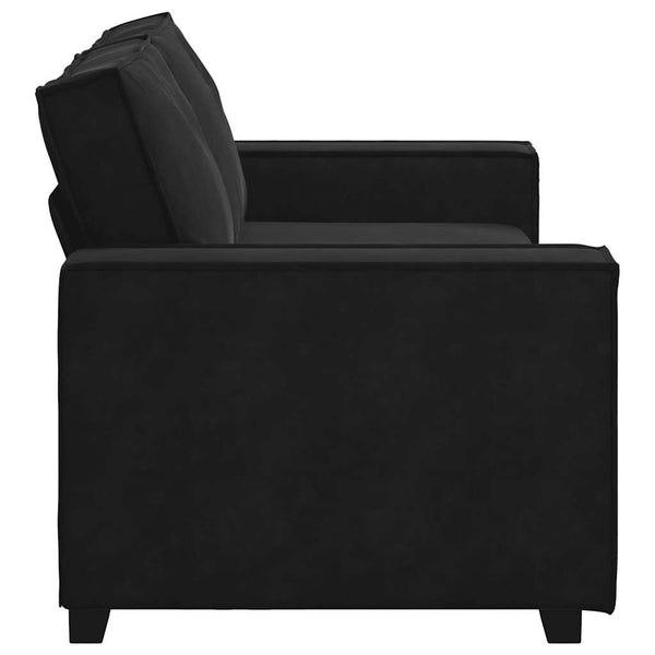 Schwarzes 2-Sitzer Sofa Samt 180 cm
