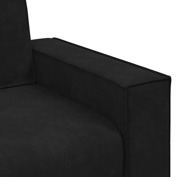 Schwarzes 2-Sitzer Sofa Samt 180 cm