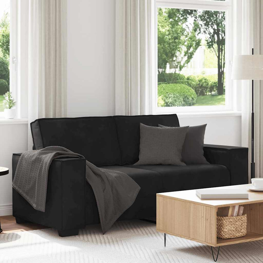 vidaXL Canapé 2 places noir 180x78x84 cm velours