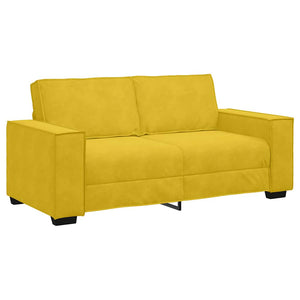 vidaXL Canapé 2 places Jaune 180x78x84 cm Velours