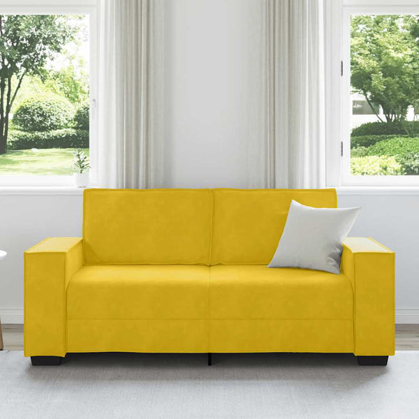 vidaXL Canapé 2 places Jaune 180x78x84 cm Velours