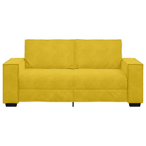 vidaXL Canapé 2 places Jaune 180x78x84 cm Velours