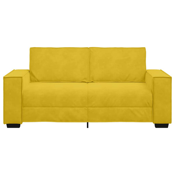 vidaXL Canapé 2 places Jaune 180x78x84 cm Velours