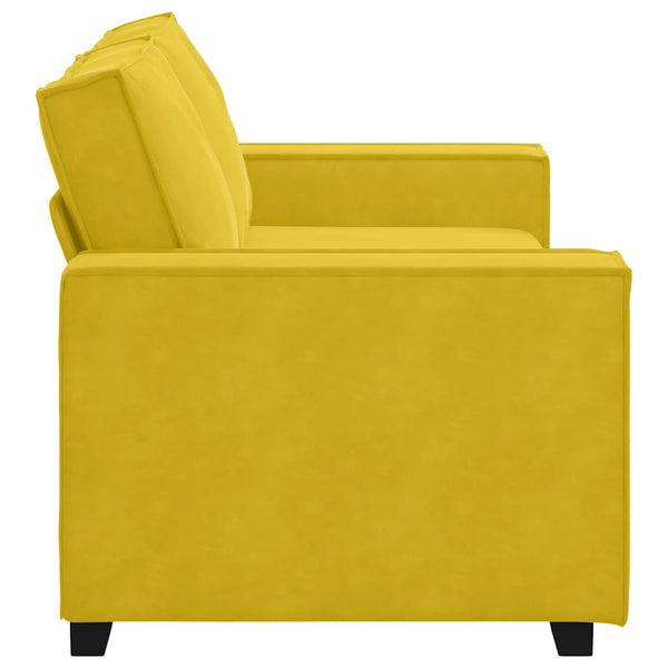 vidaXL Canapé 2 places Jaune 180x78x84 cm Velours