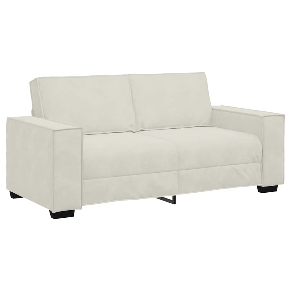 2-Sitzer Sofa Creme Samt