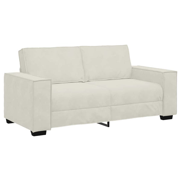 2-Sitzer Sofa Creme Samt