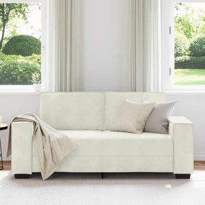 2-Sitzer Sofa Creme Samt