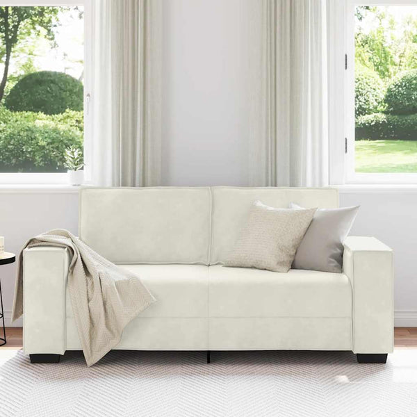 2-Sitzer Sofa Creme Samt