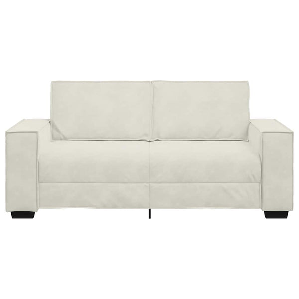 2-Sitzer Sofa Creme Samt