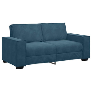 Blaues 2-Sitzer Sofa Samt, 180 cm