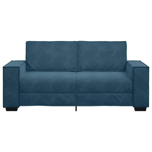 Blaues 2-Sitzer Sofa Samt, 180 cm