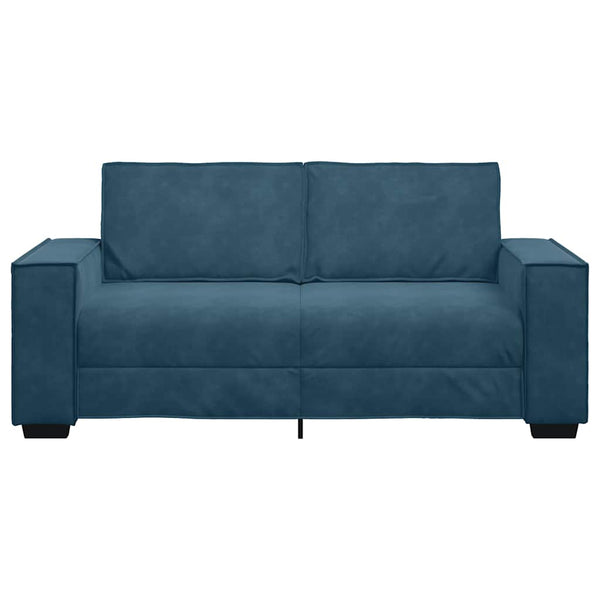 Blaues 2-Sitzer Sofa Samt, 180 cm
