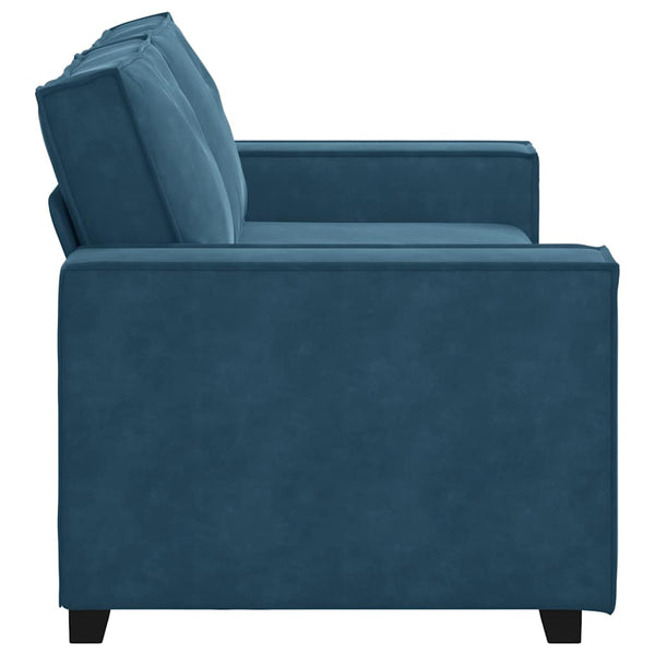 Blaues 2-Sitzer Sofa Samt, 180 cm