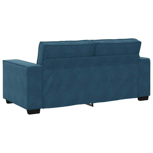 Blaues 2-Sitzer Sofa Samt, 180 cm
