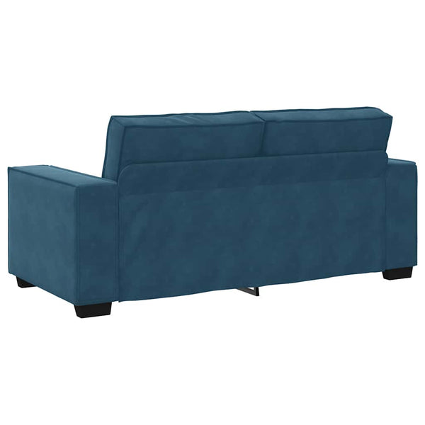 Blaues 2-Sitzer Sofa Samt, 180 cm