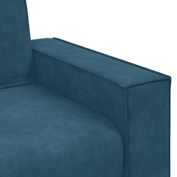 Blaues 2-Sitzer Sofa Samt, 180 cm