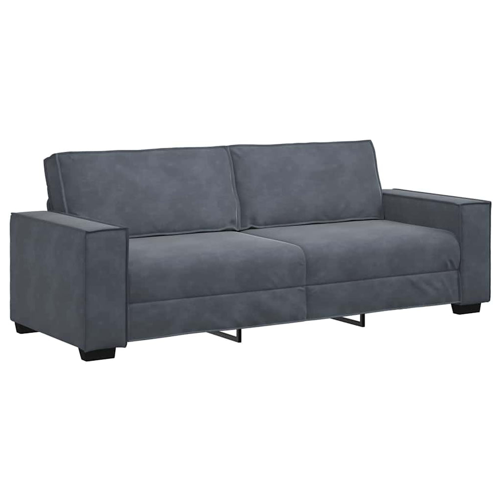 3-Sitzer Sofa Dunkelgrau Samt